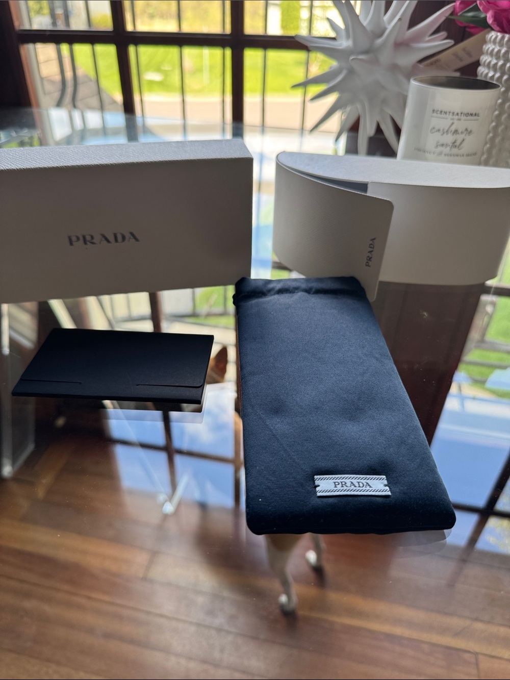 Prada Black Fabric Sunglasses Pouch and Box Set - Picture 2 of 12